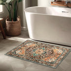 Yamaziot Washable Area Rug, 2x3 Small Boho Vintage Entryway Non-Slip Rug - Image 6