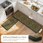 Collive Kitchen Rugs Sets of 2, Padded Kitchen Floor Mats-20"x71"+20"x32" - Image 2