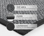 eqivei Kitchen Rugs Non Skid Washable Set of 2 PCS, Absorbent Runner Rugs for Kitchen, Farmhouse Weave Floor Mats in Front of Sink, 17.3"x 47"+17.3"x 29" (Inky) - Image 5
