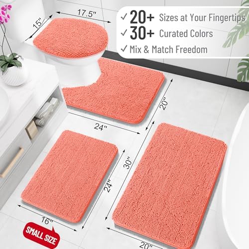 OLANLY Small Bathroom Rugs 30x18, Extra Soft Absorbent Chenille Bath Rugs - Image 2