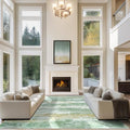 Aelenmu 10x14 Area Rugs for Living Room Washable Dining Room Green by Aelenmu