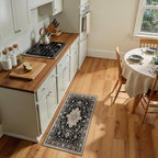 RELEANY Washable Area Rug, Runner 2'x5', Black/Neutral by RELEANY
