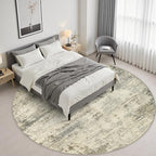 Round Area Rug Living Room: 4 ft Modern Washable Indoor Carpet - Image 4