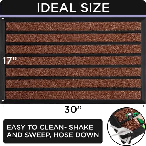 Ubdyo Extra Durable Door Mat Outside Entrance (30" x 17", Bright Burgundy) - Image 2