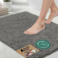 GORILLA GRIP Bath Rug Mat for Bathroom, Absorbent Chenille, 60x24 Charcoal by GorillaGrip