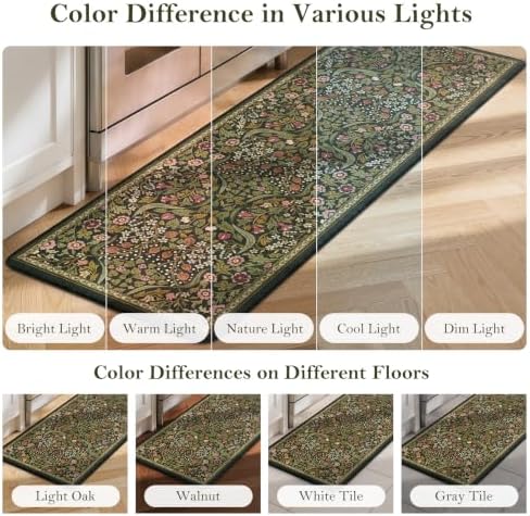 Collive Kitchen Rugs Sets of 3 Half Roung Sink Rug Cushioned Anti Fatigue - Image 7