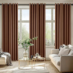 MIULEE Blackout Curtains for Bedroom 2 Panels 50 x 84 Inch Cappuccino Brown - Image 6