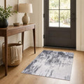 Entrance Rugs Indoor 2x3 Dark Grey Entry Rug Washable Abstract Small Area Rug Non-Slip Low Pile Throw Rugs for Entryway, Kitchen Floor, Front Door Indoor Door Mat, Bathroom, Bedroom Bedside by OmpaaHomeDecor