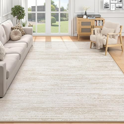 Area Rug 6x9 Living Room Rugs: Washable Modern Rug Non-Slip Soft Rugs Stain Resistant Printed Rug Indoor Carpet for Bedroom Kitchen Dining Room Nursery Home(Beige, 6'x9') by ZomfyRugs