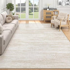 Area Rug 6x9 Living Room Rugs: Washable Modern Rug Non-Slip Soft Rugs Stain Resistant Printed Rug Indoor Carpet for Bedroom Kitchen Dining Room Nursery Home(Beige, 6'x9') by ZomfyRugs