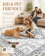 OLANLY 6x9 Washable Area Rug, Soft Non Slip Carpet for Bedroom Living Room - Image 5