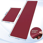StepRite Kitchen Mats for Floor, 2-Piece Anti-Fatigue Rugs, Burgundy - Image 2