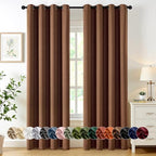 MIULEE Blackout Curtains for Bedroom 2 Panels 50 x 84 Inch Cappuccino Brown by MIULEE