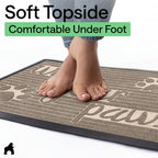 GORILLA GRIP WeatherMAX Door Mat, Indoor Outdoor Use, 29x17, Beige Paw - Image 7