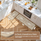 Collive Boho Kitchen Mats Cushioned Anti Fatigue, 17.3"x29"+17.3"x59" - Image 2