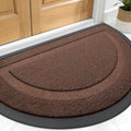 OLANLY Half Circle Front Door Mat Outside 33x21 All-Season Rubber Doormat by OLANLY