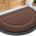 OLANLY Half Circle Front Door Mat Outside 71x23 All-Season Rubber Doormat by OLANLY
