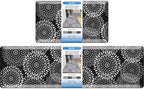 LuxStep Kitchen Mats for Floor,0.47 inch Thicker Cushioned Rug Anti-Fatigue Mats for Kitchen Decor Accessories,Waterproof Non-Slip Mats and Rugs Set for Office,Laundry 17.3"×29"+17.3"×60",Black by LuxStep