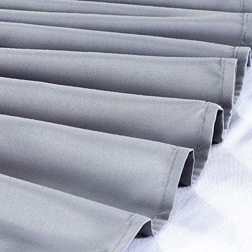 MEILA Wrap Around Elastic Bed Skirt for Twin & Full Beds, 14" Drop, Grey - Image 6