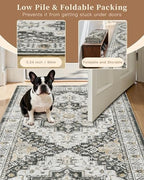 Madane Washable Entry Rug 3x4 Area Rugs for Entryway Kitchen, Black - Image 6
