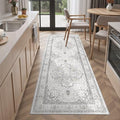 Madane Hallway Runner Rug 2x5 Washable Entry Rugs Non-Slip, Grey by Madane
