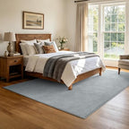 4x6 Light Grey Solid Area Rug Washable Non-Slip for Bedroom Living Room - Image 2
