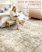 OLANLY 5x8 Washable Area Rug, Soft Non Slip Carpet for Bedroom Living Room - Image 3