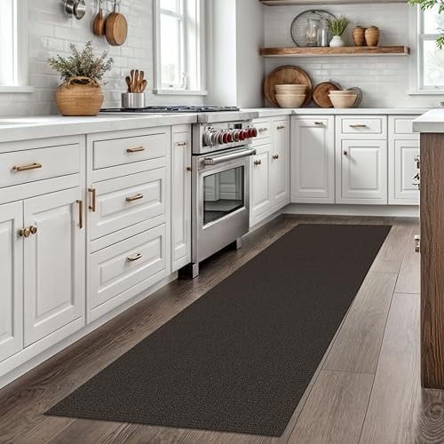 EARTHALL Washable Runner Rug, Non Slip Kitchen Rug, 2x7 Ft, Taupe/Coffee - Image 5