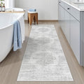 2x6 Runner Rug Non Slip,Washable Hallway Runner Rug,Grey by Restydon