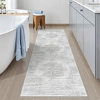 2x6 Runner Rug Non Slip,Washable Hallway Runner Rug,Grey by Restydon
