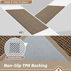 BEQHAUSE Dirt Trapper Door Mat 32" x 72", Non-Slip Washable Doormats, Beige - Image 6