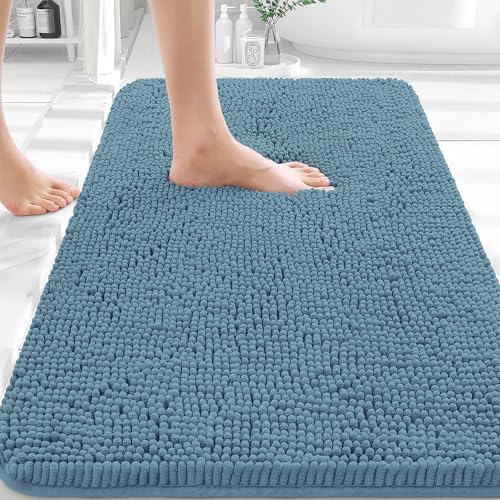 OLANLY Bathroom Rugs 32x20, Extra Soft Absorbent Chenille Bath Rugs - Image 3