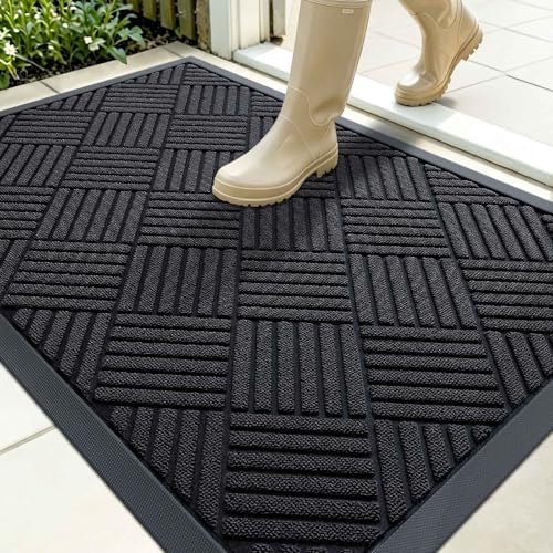 OLANLY Front Door Mat Outside Entrance 35x23, Waterproof Heavy-Duty Doormat by OLANLY