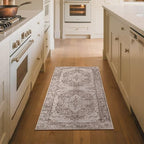Lofus 2x5 Runner Rug for Hallways, Washable Kitchen Rugs, Non-Slip Rugs for Entryway and Bedroom, Vintage Boho Carpet, Soft Low Pile Long Runner Area Rug, Vintage Beige Brown - Image 2