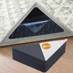 24 Pcs Rug Tape,Anti Slip Rug Pads Grippers for Hardwood Floors and Tiles,with Strong Adhesive Grid Backing -No Residue,Reusable Carpet Tape, Double-Sided Adhesive Rug Stickers by Tiergrade