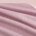 Guken Extra Long 100% Blackout Linen Curtains 120 Inches for Bedroom Rose - Image 3