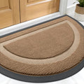 OLANLY Half Circle Front Door Mat Outside 29.5x17 All-Season Rubber Doormat by OLANLY