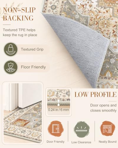 OLANLY 10x12 Washable Area Rug, Soft Non Slip Carpet for Living Room - Image 7