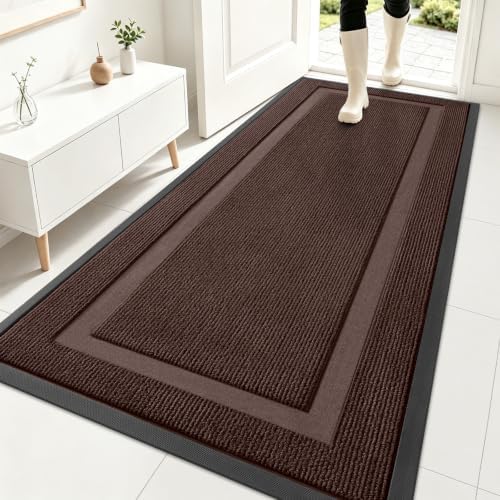 OLANLY Front Door Mat Outside 71x34, All-Season Heavy-Duty Rubber Doormat by OLANLY