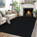 EARTHALL Washable Area Rug, Non Slip Living Room Rug, 5x7 Ft, Black Heather by Unknown
