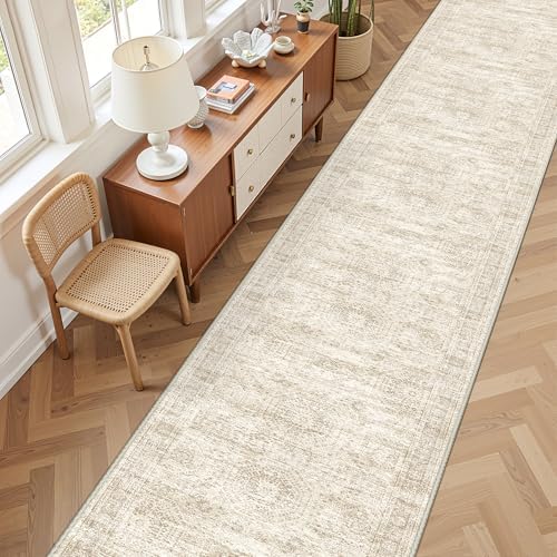 3x16 Runner Rug Non Slip,Washable Hallway Runner Rug,Beige - Image 5