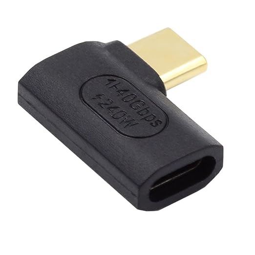 chenyang USB C Connector USB4 Type C 240W Power 40Gbps Data 8K Video Extension Connector Adapter 90 Degree Right Angled
