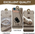 Kitchen Rugs Set of 2, Kitchen Mats for Floor,17x30+17x47 Brown - Image 5