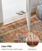 Amada Vintage Washable Area Rug,9'x12',Rust Red - Image 5