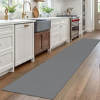 EARTHALL Washable Runner Rug, Non Slip Hallway Runner, 2x10 Ft, Dark Gray - Image 6