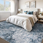 pmtsns Area Rugs 8x10 for Living Room: Washable Rug Modern Abstract Neutral Soft Non-Slip Low-Pile Indoor Large Carpet for Bedroom Dining Room Playroom Home Office (Blue Grey, 8'x10') - Image 2