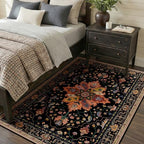 RELEANY Washable Area Rug, 4'x6', Black/Colorful - Image 3