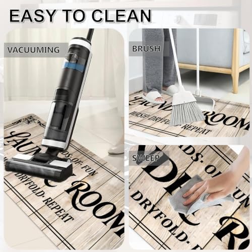 Non-Slip Laundry Room Rug Runner, Farmhouse Washable Laundry Mat - Image 5