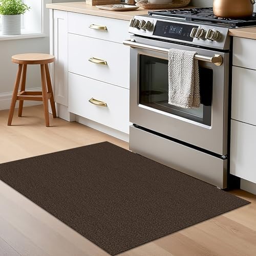 EARTHALL Washable Entryway Rug, Non Slip Doormat, 2x3 Ft, Brown/Coffee - Image 6