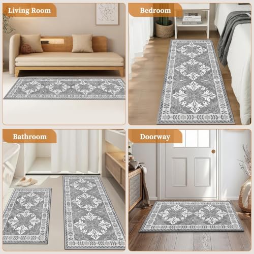3 Piece Kitchen Rugs Set, Non Slip Washable Floor Mats with Water Absorbent - Image 7